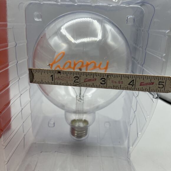 Wonderlit Jumbo LED Filament Bulb Happy Vintage Edison Orange 5 x 7" - Picture 5 of 7
